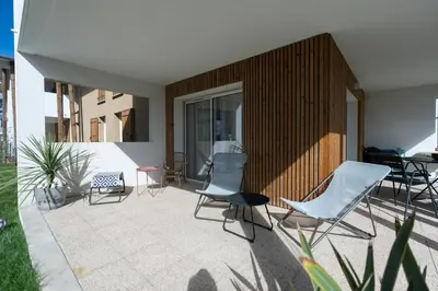 Plan de l'établissement Superbe appartement neuf, 2 terrasses , jardin