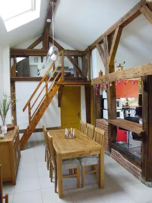 Cuisine ou kitchenette dans l'établissement Gîte O 3 Cèdres