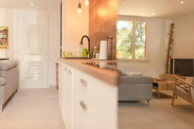 Cuisine ou kitchenette dans l'établissement Villa Cat'Cha Ti Binta