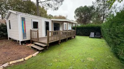 Plan de l'établissement Mobil Home 220 aménagé 2 chambres la teste camping 4 etoiles