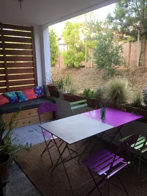 Jardin de l'établissement Charmant appartement 42m2 pour location de vacances Seignosse