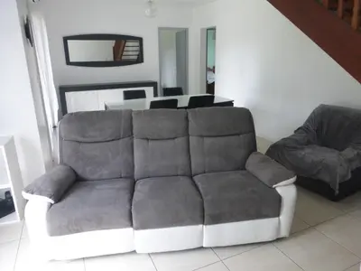 Coin salon dans l'établissement maison 3 classée étoiles à,proximité de Contis Plage