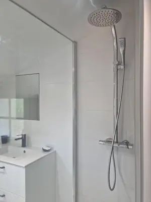 Salle de bains dans l'établissement Maison La Basco-Landaise
