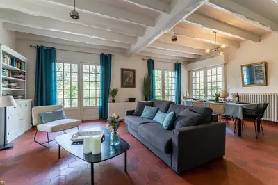 Coin salon dans l'établissement Villa Poseidon - Au Pyla à 100m du Bassin