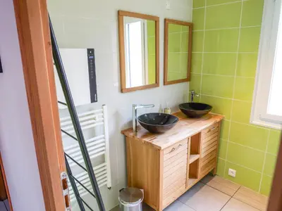 Cuisine ou kitchenette dans l'établissement Villa Ti'plage, piscine privative, proche océan