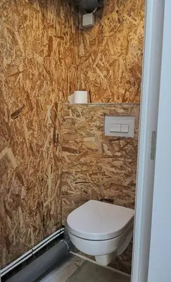 Salle de bains dans l'établissement Entre terre et mer