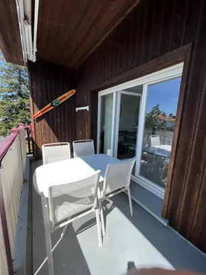 Balcon ou terrasse dans l'établissement T2 4 couchages à 2 pas du Bassin