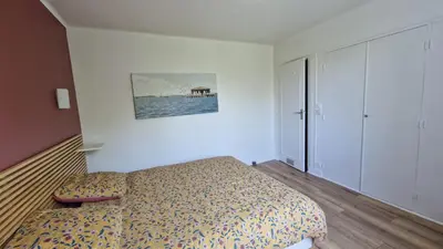 Un ou plusieurs lits dans un hébergement de l'établissement Maison proche du centre de La Hume Gujan-Mestras
