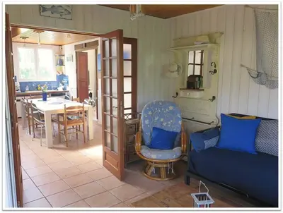 Coin salon dans l'établissement Villa de charme 