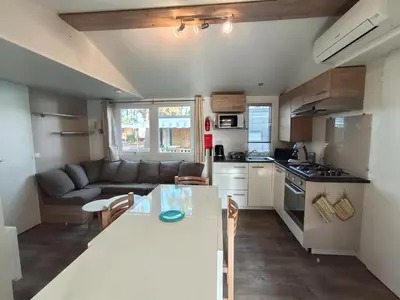 Cuisine ou kitchenette dans l'établissement les Dunes de Contis