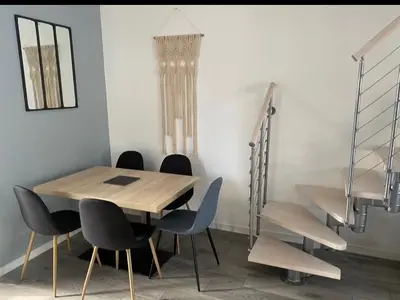 Plan de l'établissement Maison, piscine centreville Gujan-Mestras 4 hôtes