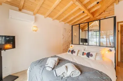 Un ou plusieurs lits dans un hébergement de l'établissement Villa Pyla Vue Mer plage à pied