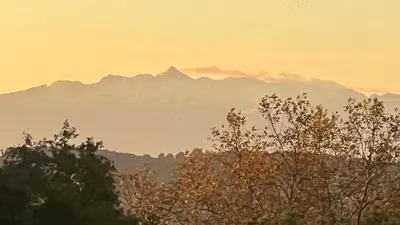 Vue générale sur la montagne ou vue sur la montagne depuis la maison de vacances