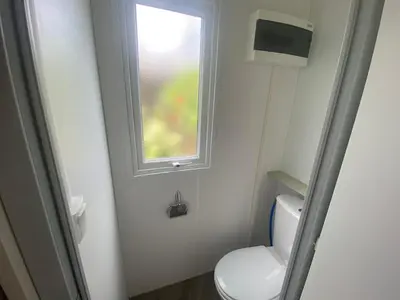 Salle de bains dans l'établissement Résidence des dunes de Contis