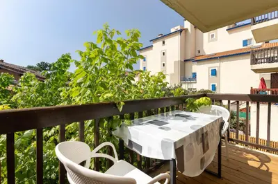Balcon ou terrasse dans l'établissement Le Balcon du Port - Joli studio à Capbreton