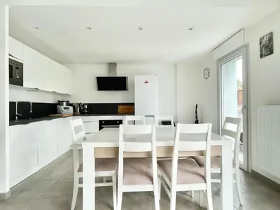 Cuisine ou kitchenette dans l'établissement L' Hippocampe du bassin - 3 étoiles