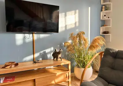 Télévision ou salle de divertissement dans l'établissement Duplex Gardenia - Lumineux & Central