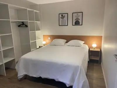 Un ou plusieurs lits dans un hébergement de l'établissement Vue Mer - Au Coeur de Contis Plage