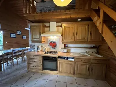 Cuisine ou kitchenette dans l'établissement Chalet des dunes