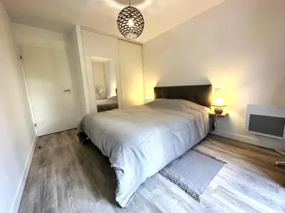 Un ou plusieurs lits dans un hébergement de l'établissement L'appartement de l'ermitage