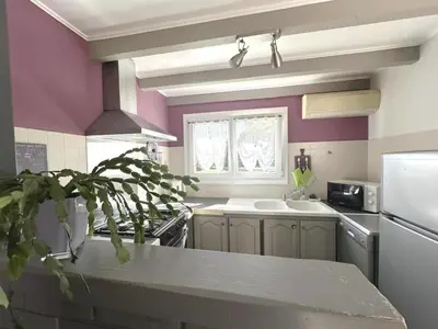 Cuisine ou kitchenette dans l'établissement La caminade