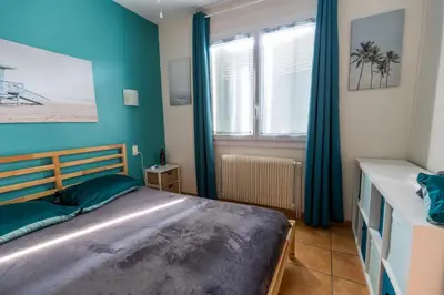 Un ou plusieurs lits dans un hébergement de l'établissement Gite west landes