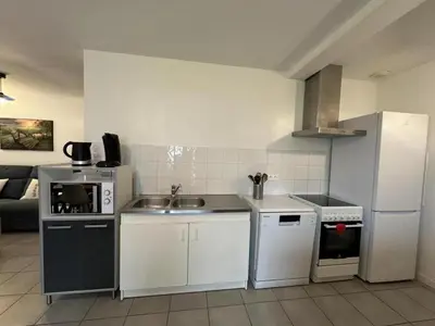 Cuisine ou kitchenette dans l'établissement L'etable