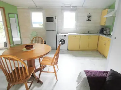 Cuisine ou kitchenette dans l'établissement Les bambous