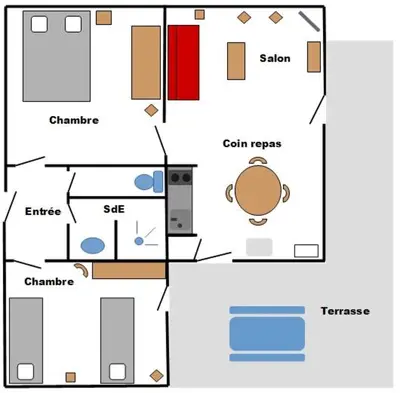 Plan de l'établissement La bourdaine