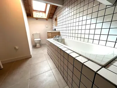 Salle de bains dans l'établissement Maison Typique Landaise