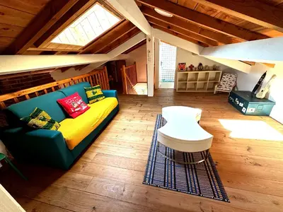 Coin salon dans l'établissement Maison Typique Landaise