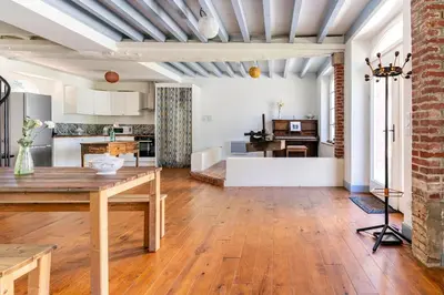 Cuisine ou kitchenette dans l'établissement Le Pressoir de Framboise