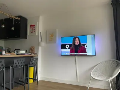 Télévision ou salle de divertissement dans l'établissement Tao Le Sporting