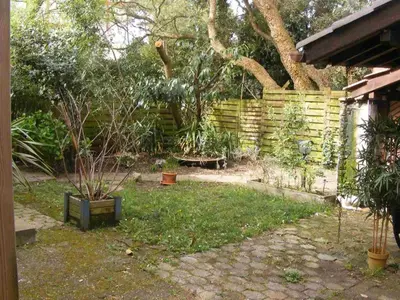 Jardin de l'établissement logement privé centre Hossegor jardin parking