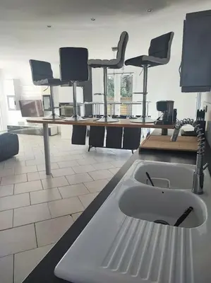 Télévision ou salle de divertissement dans l'établissement villa Firadina Benesse Maremne proche océan
