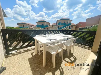 Balcon ou terrasse dans l'établissement Le Poséidon 56 - Apt T3 à deux pas de l'Océan