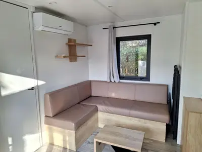 Coin salon dans l'établissement Mobilhome Biscarrosse Camping Mayotte