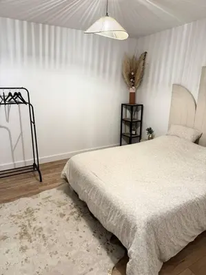 Un ou plusieurs lits dans un hébergement de l'établissement Appartement Éloi - 1 Chambre