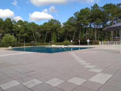 Piscine de l'établissement Agréable chalet à Gujan-Mestras ou située à proximité