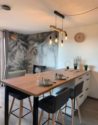 Plan de l'établissement Appartement entièrement rénové avec vue sur océan