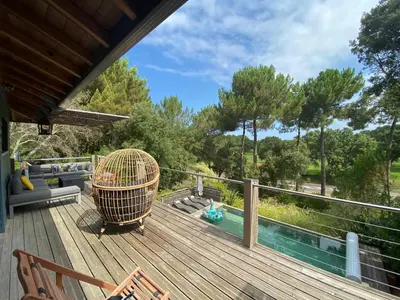 Balcon ou terrasse dans l'établissement Villa 24 Moliets