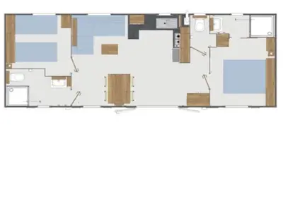 Plan de l'établissement MOBIL HOME 2 CHAMBRES CLIMATISE