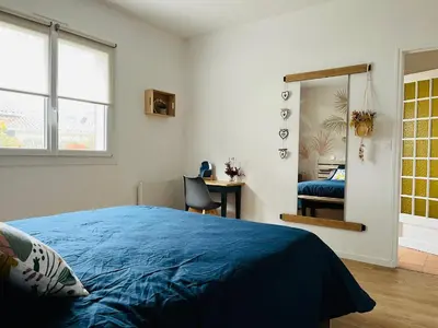 Un ou plusieurs lits dans un hébergement de l'établissement Chambre d'Hôtes du Lac