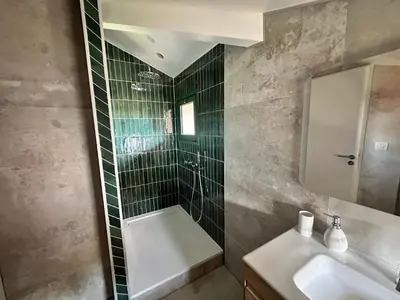 Salle de bains dans l'établissement Un air de paradis