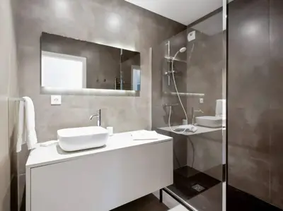 Salle de bains dans l'établissement Nahia premium apartment with parking, by Hossegor Lake & ocean