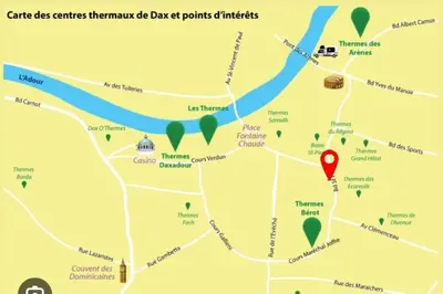Plan de l'établissement Studio Cure Thermale Dax - proche parking