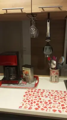 Cuisine ou kitchenette dans l'établissement mobil home