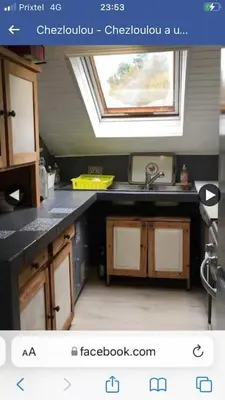 Cuisine ou kitchenette dans l'établissement Appartement chez Loulou