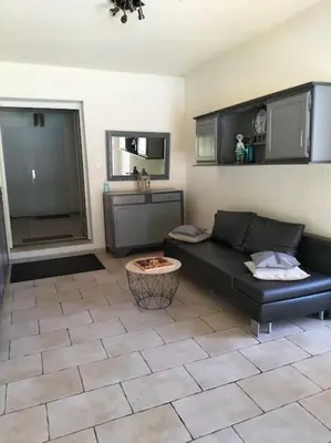 Coin salon dans l'établissement Villa Entre Bordeaux et Arcachon