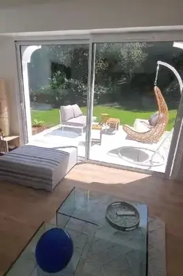 Coin salon dans l'établissement Magnifique Villa proche Golf & Centre d' Hossegor avec Jacuzzi